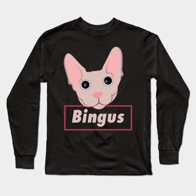 Bingus Cat Long Sleeve T-Shirt by Luna Illustration